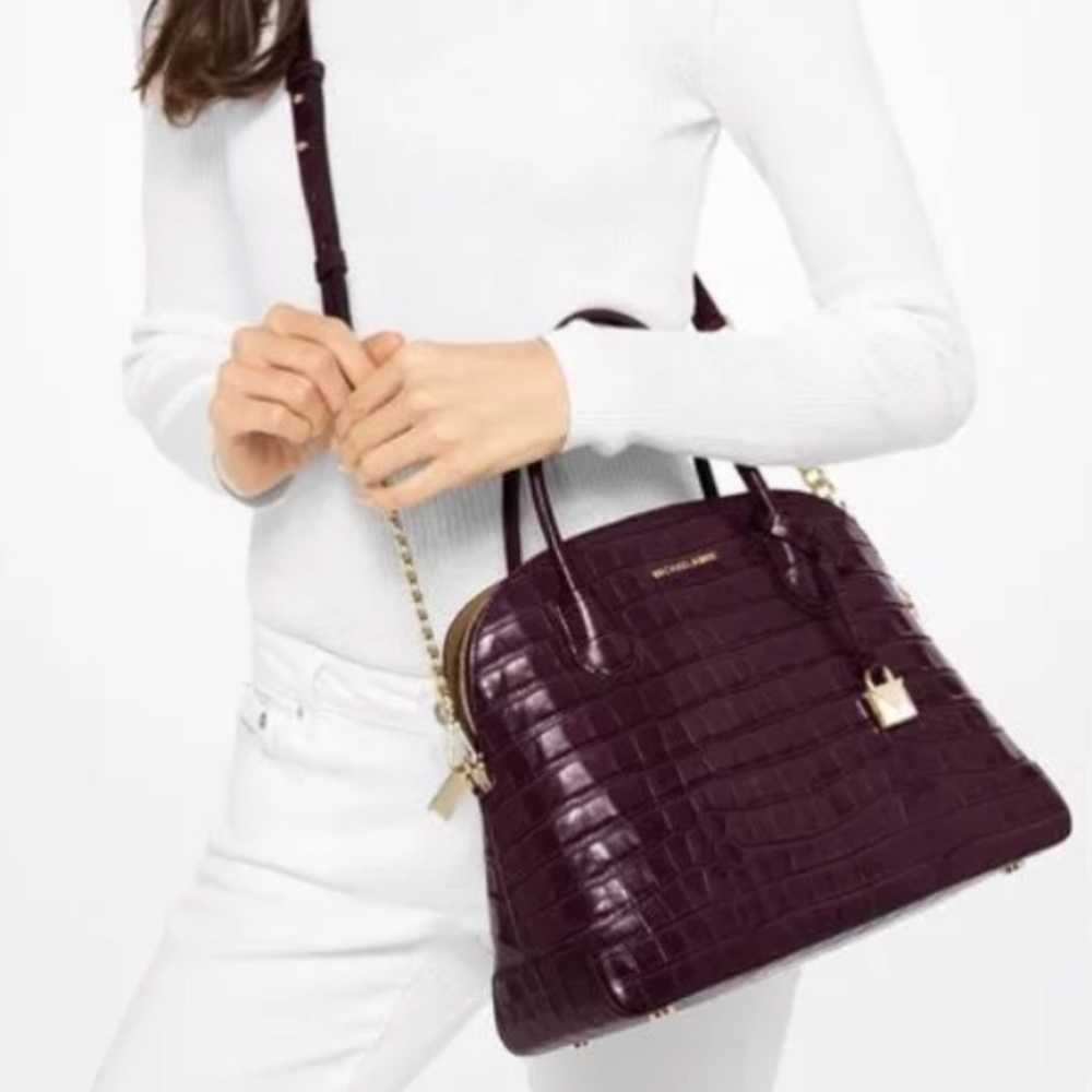 Michael Kors Mercer Large Damson Leather Handbag - Picture 3 of 7